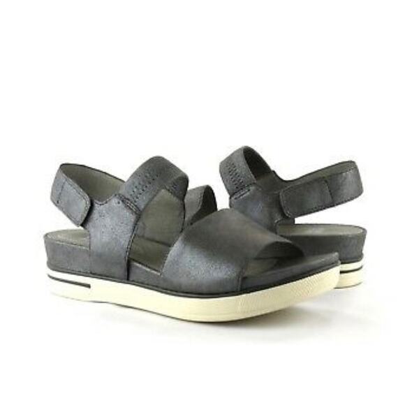 Eileen Fisher Shoes - Eileen Fisher Gray Leather Somer Sandals